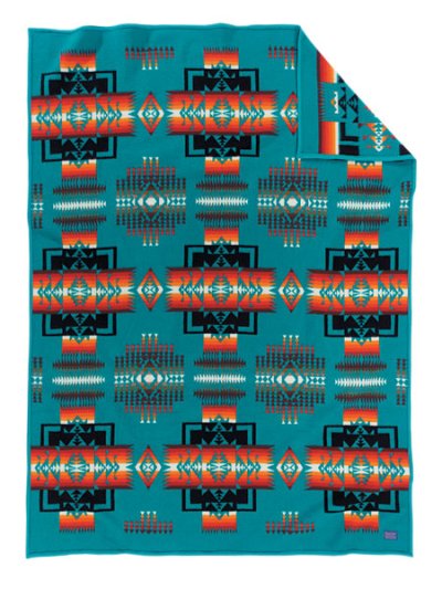 画像1: ペンドルトン チーフジョセフ ムチャチョ ブランケット（ターコイズ）/Pendleton Chief Joseph Muchacho Blanket(Turquoise)