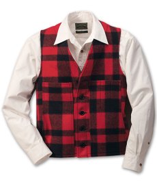 画像1: フィルソン マッキーノ ウールベスト（レッド×ブラック）/Filson Mackinaw Wool Vest (1)