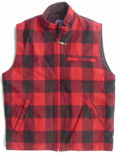 画像1: ペンドルトン ピュアバージンウール・シンサレート バッファローチェックベストS/Pendleton Rob Roy Plaid Vest