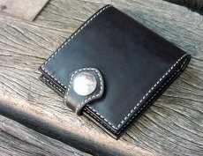 画像2: ファニー コインヘッドビルフォード（コードバン/ブラック）/Funny Coin Head Billfold(Cordovan/Black) (2)