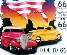 画像2: ルート66 アメリカンハイウェイ メタルサイン/Route 66 Metal Sign America's Highway (2)