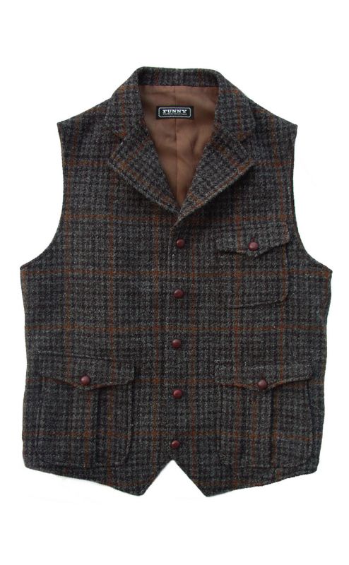 ファニー ハリスツイード ウール ベスト/Funny Harris Tweed Vest ベスト