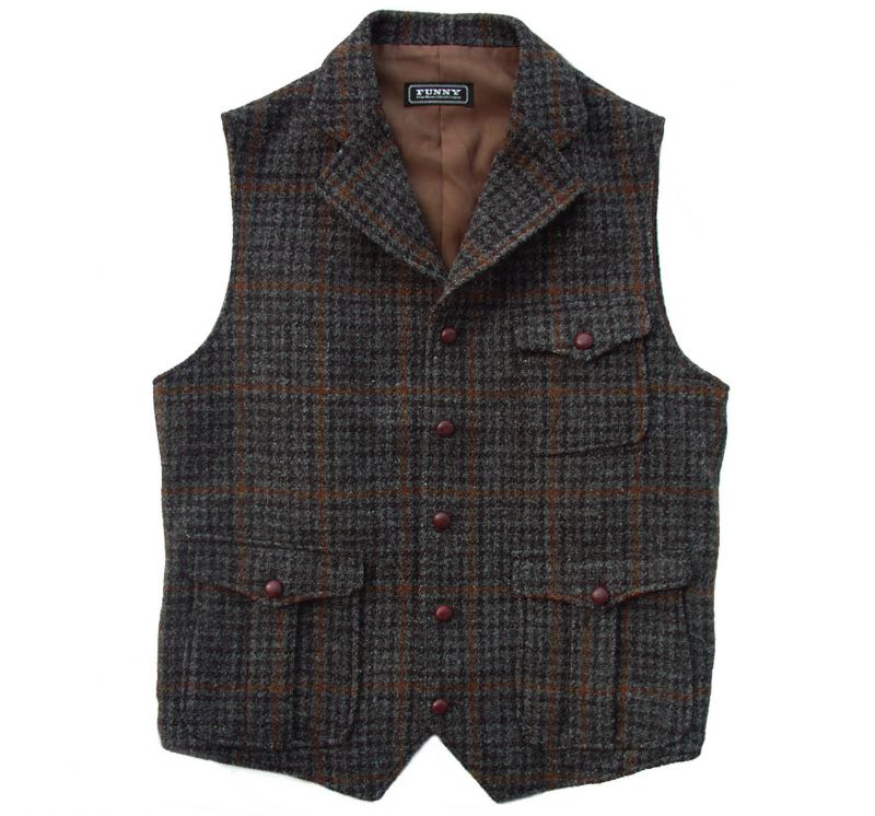 ファニー ハリスツイード ウール ベスト/Funny Harris Tweed Vest ベスト