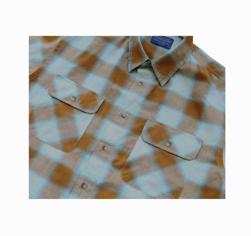 ペンドルトン半袖シャツ（コッパーブルーチェック）/Pendleton Short Sleeve Hiker Shirt 半袖シャツ・Tシャツ