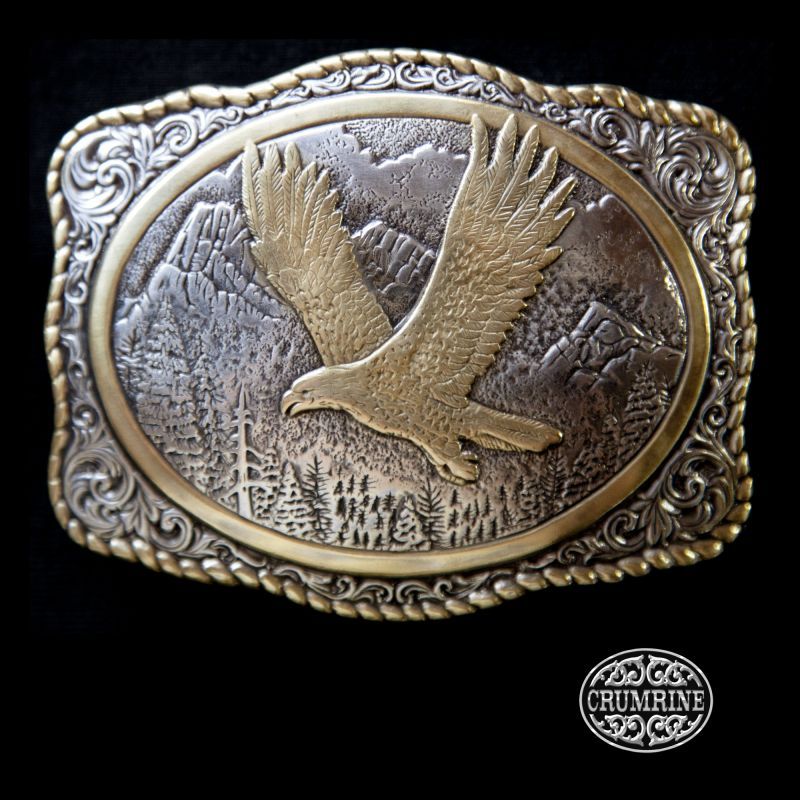 クラムライン アウトドア ベルト バックル イーグル Crumrine Belt Buckle Eagle レザーベルト バックル