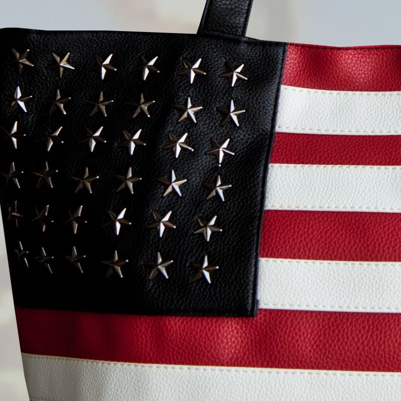 星条旗 アメリカ国旗 ハンドバッグ（ブラック） バッグ・ポーチ・小物ケース・キーパー