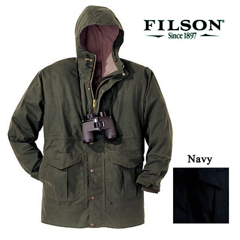 フィルソン シェルタークロス オールシ－ズン レインコート・ネイビー（パーカ）M/Filson All Season Raincoat