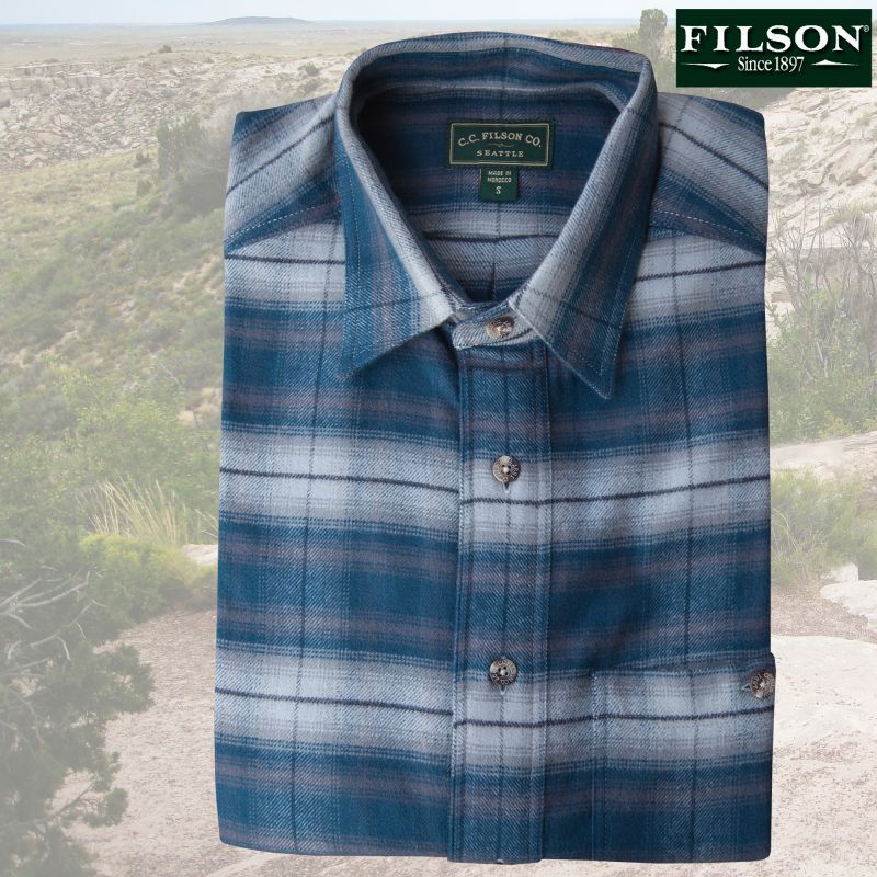 画像1: フィルソン 長袖 フランネルシャツ（ブルーマルチ）S/Filson Flannel Shirt (1)