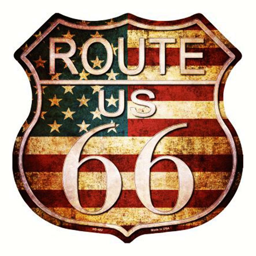 ルート66 アメリカン ビンテージ メタルサイン/Metal Sign Route 66