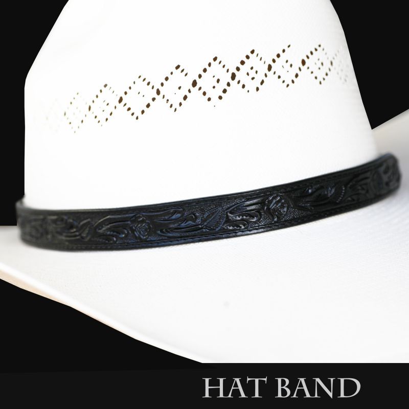 画像1: レザー ハット バンド（ブラック）/Leather Hat Band(Black) (1)