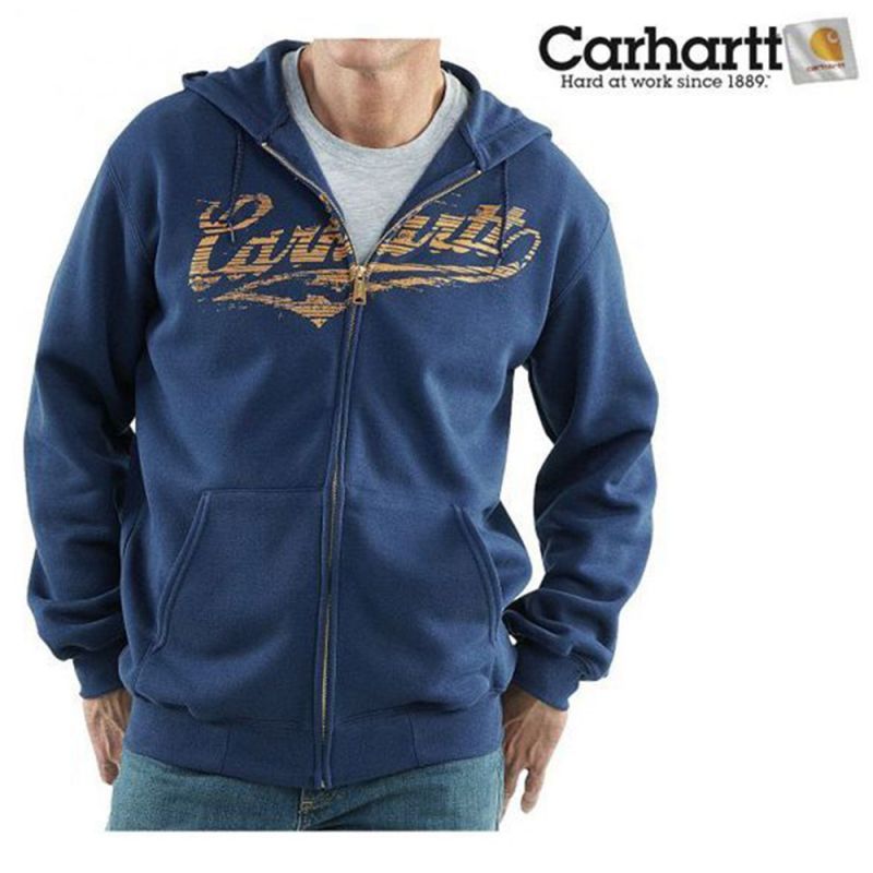 カーハート Carhartt ロゴ スエットパーカ（ネイビー）M/Carhartt Hooded Sweatshirt アウターウェア