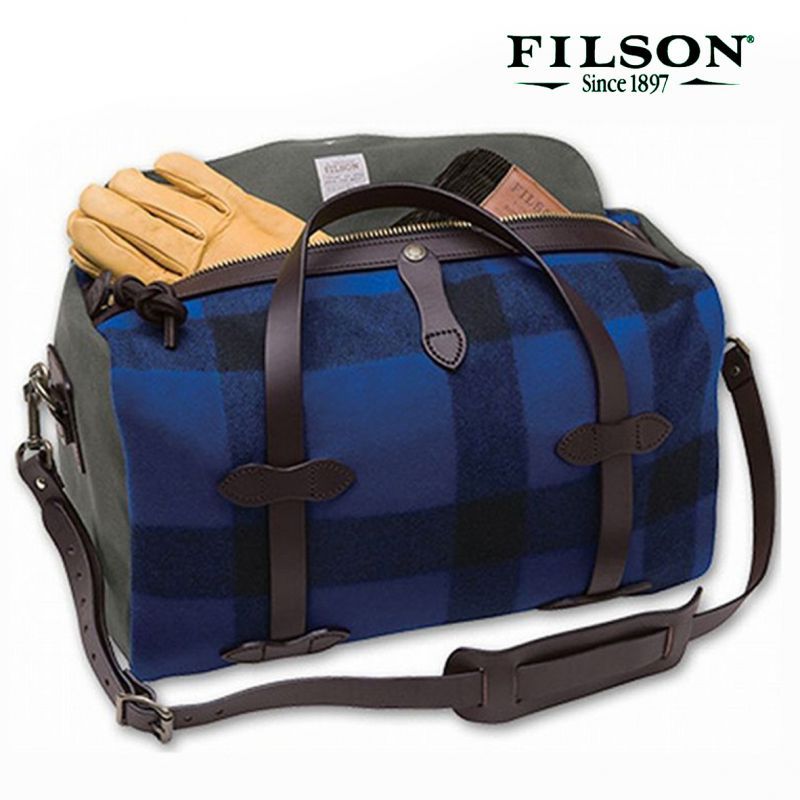 フィルソン マッキーノ スモールダッフル（ブルー×ブラック）/Filson Mackinaw Small Duffle Bag(Blue×Black)