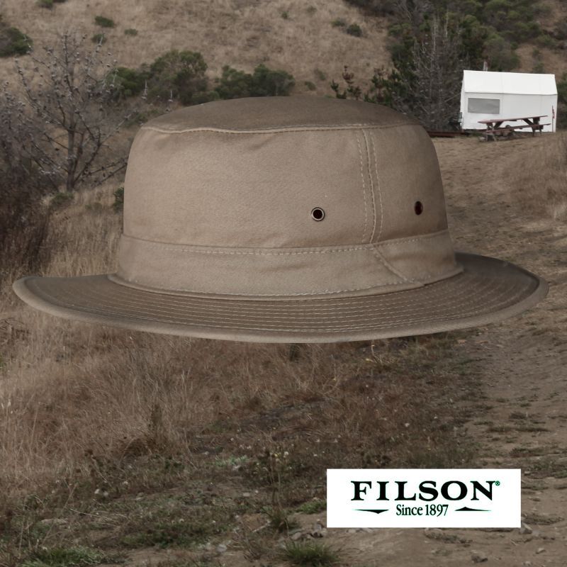 画像1: フィルソン オリジナル ティンクロス ハット イン ドライシェルター（キャメル）/Filson Original Tin Cloth Hat in Dry Shelter(Camel) (1)