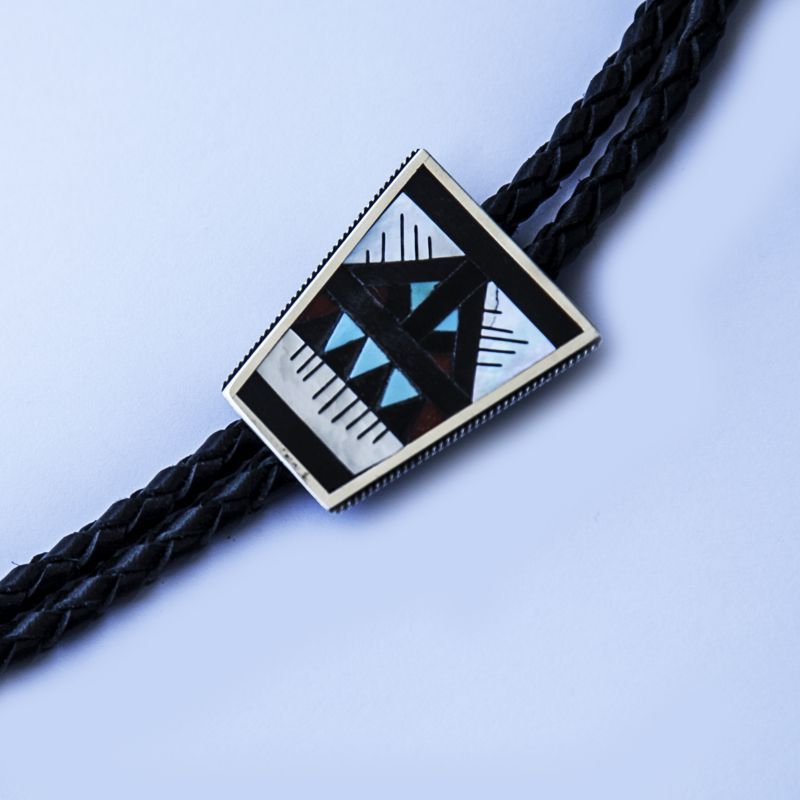 ボロタイ ネイティブアメリカン ズニ族 ハンドメイド Zuni Bolo Tie ボロタイ リボンタイ 蝶ネクタイ ネクタイ ネクタイピン