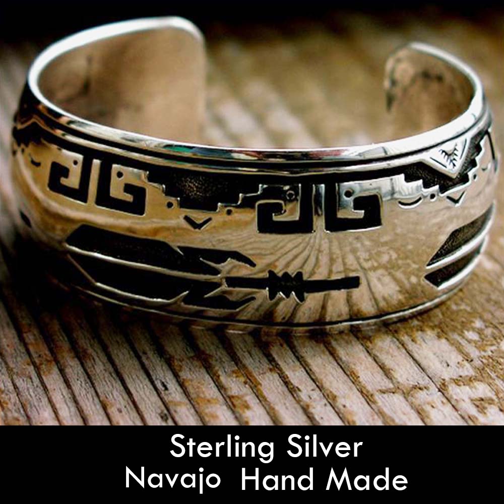 ナバホ スターリングシルバー ハンドメイド ブレスレット/Navajo Sterling Silver Bracelet ブレスレット・マネー