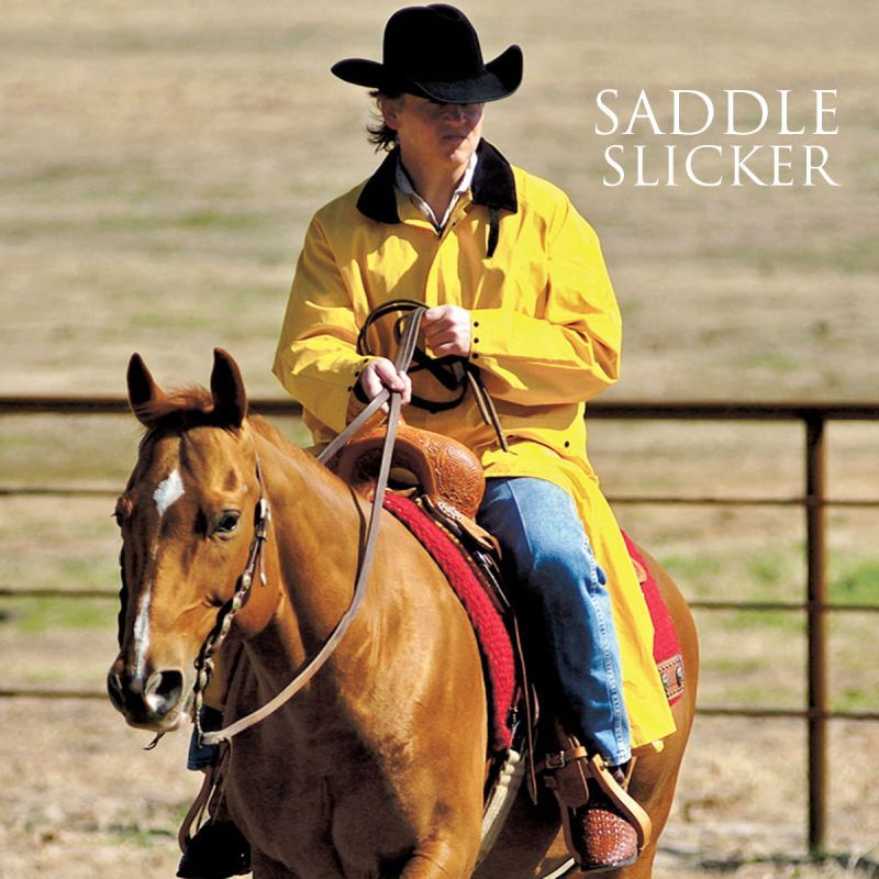 画像1: サドルスリッカー・乗馬用レインコート（イエロー）/M&F Western Products Double S Saddle Slicker(Yellow) (1)