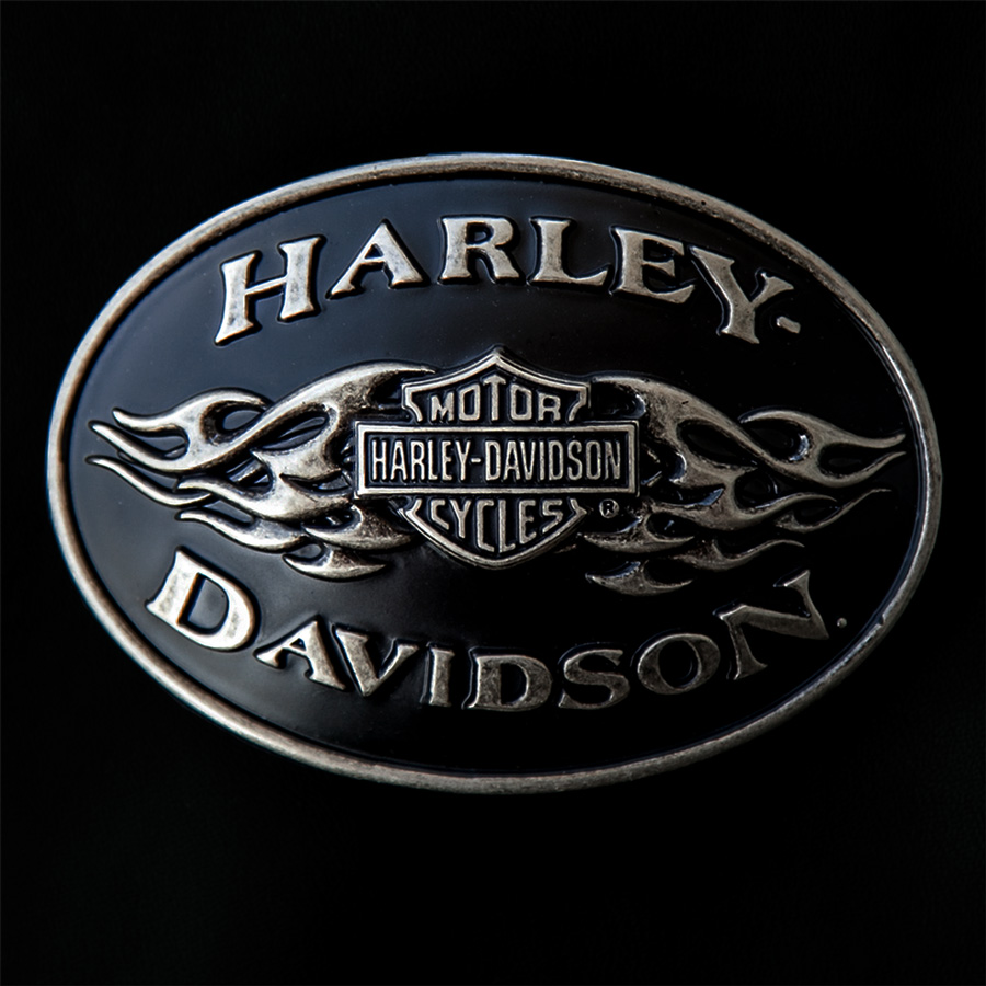 ハーレー ダビッドソン ベルト バックル ブラック Harley Davidson Buckle レザーベルト バックル