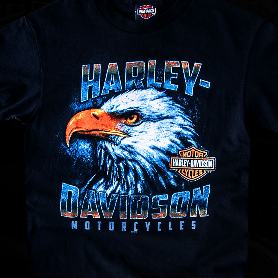 ハーレーダビッドソン アメリカンイーグル 半袖Tシャツ（ブラック）/Harley Davidson American Eagle  Shortsleeve T-shirt(Black) 半袖シャツ・Tシャツ