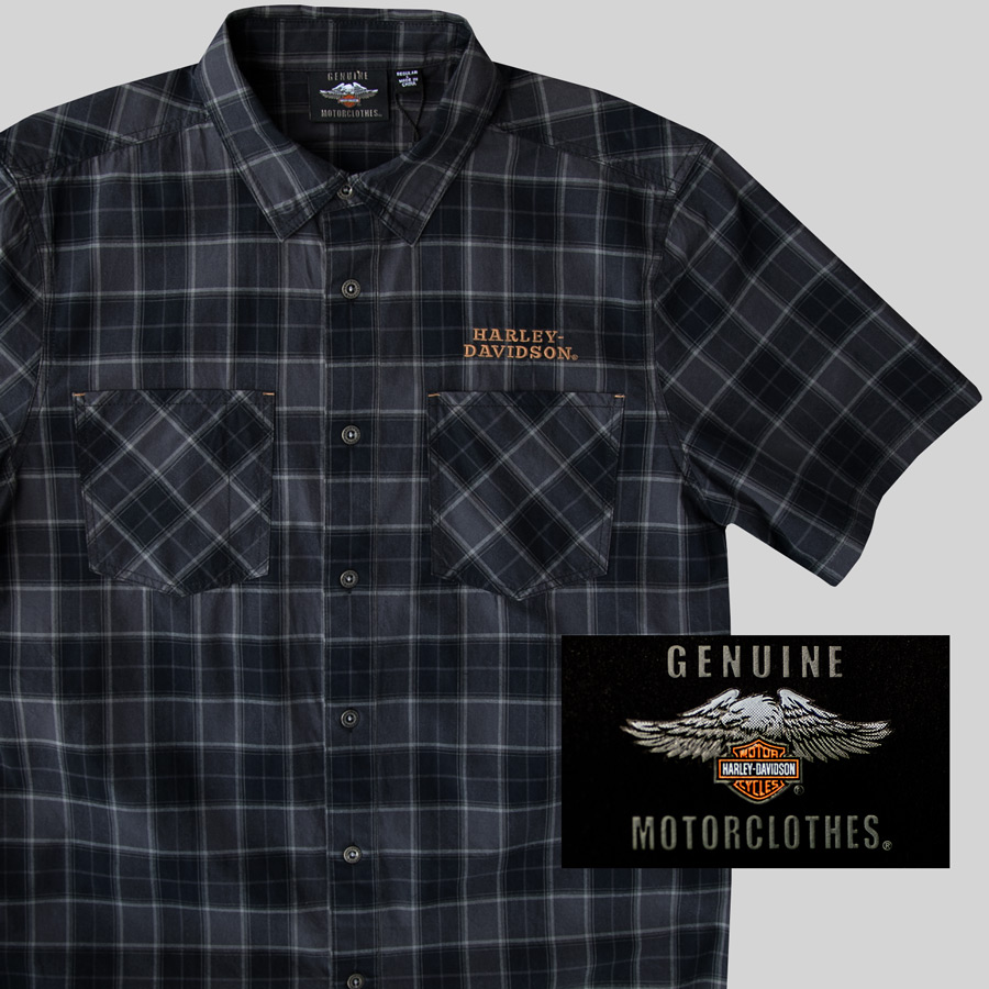 ハーレーダビッドソン 半袖シャツ（ブラック）S/Harley Davidson Shortsleeve Shirt(Black) 半袖シャツ・Tシャツ