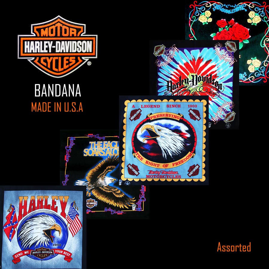 ハーレーダビッドソン バンダナ（5枚アソート）/Harley Davidson Bandanas バンダナ ハーレーダビッドソン・ウエスタン
