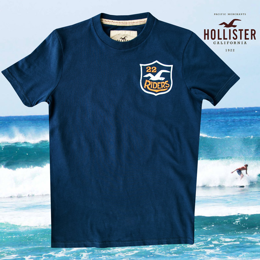 ホリスター 半袖 Tシャツ ネイビーM/Hollister Short Sleeve T-Shirt HOLLISTER 22 SURFBOARD  RIDING CONTEST 半袖シャツ・Tシャツ