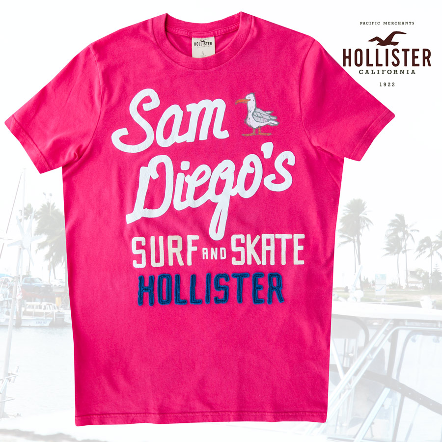 ホリスター 半袖 Tシャツ ピンクl Hollister Short Sleeve T Shirt Sam Diego S Surf And Skate Hollister 半袖シャツ Tシャツ