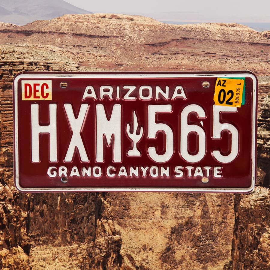 アメリカ アリゾナ州 ナンバープレート・グランドキャニオンステイト ライセンスプレート/ARIZONA GRAND CANYON STATE  License Plate ウォールデコ