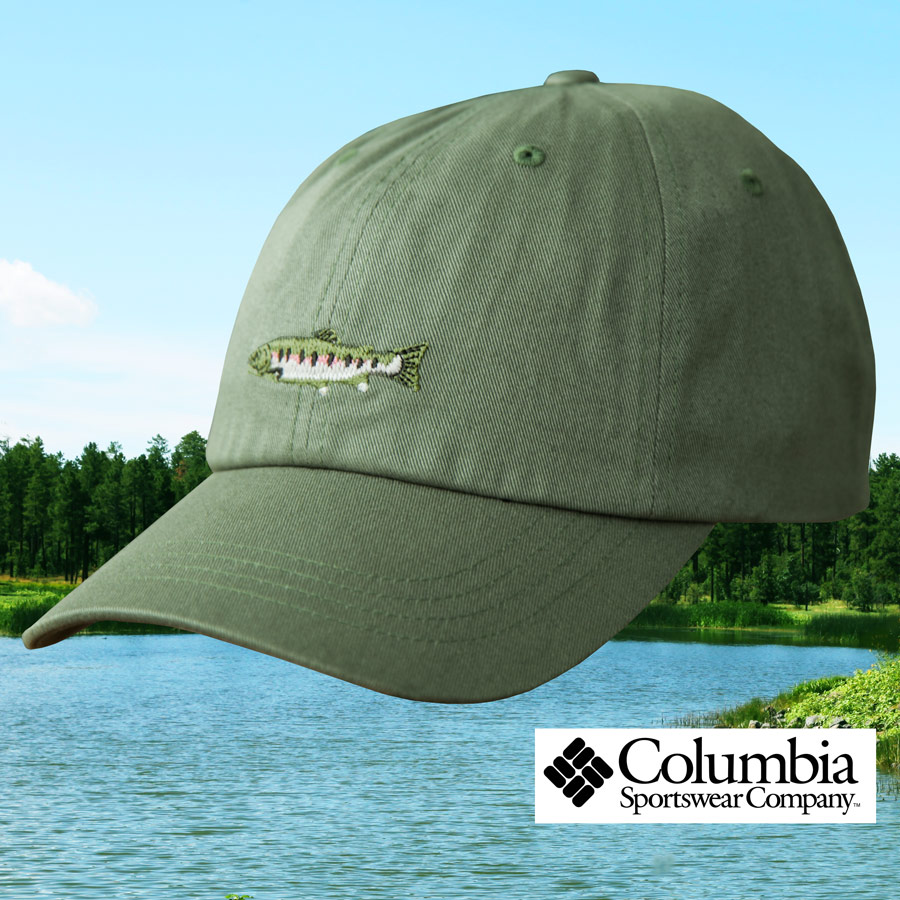 画像1: コロンビアスポーツウェア 刺繍 キャップ（レインボートラウト/グラス）/Columbia Sportswear Cap(Grass/Rainbow Trout) (1)