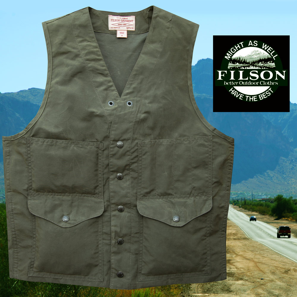 ファッションデザイナー FILSON 38 黒 モールスキンベスト フィルソン 