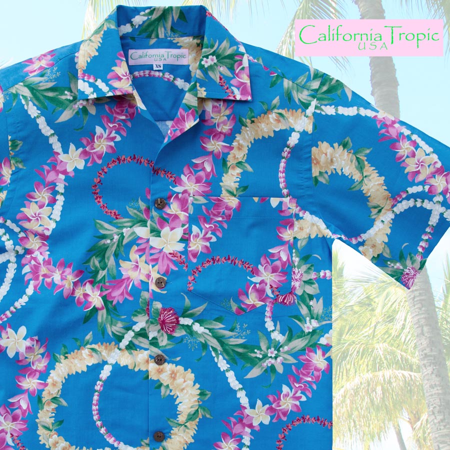 画像1: カリフォルニア トロピック USA キャンプシャツ（ノースショア）/California Tropic Camp Shirt (1)