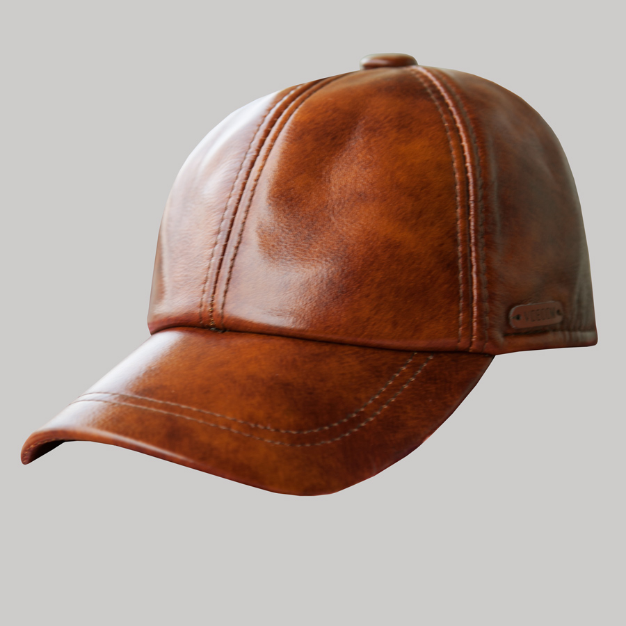 レザーキャップ（ディストレス ブラウン）/Leather Cap(Distressed Brown) キャップ