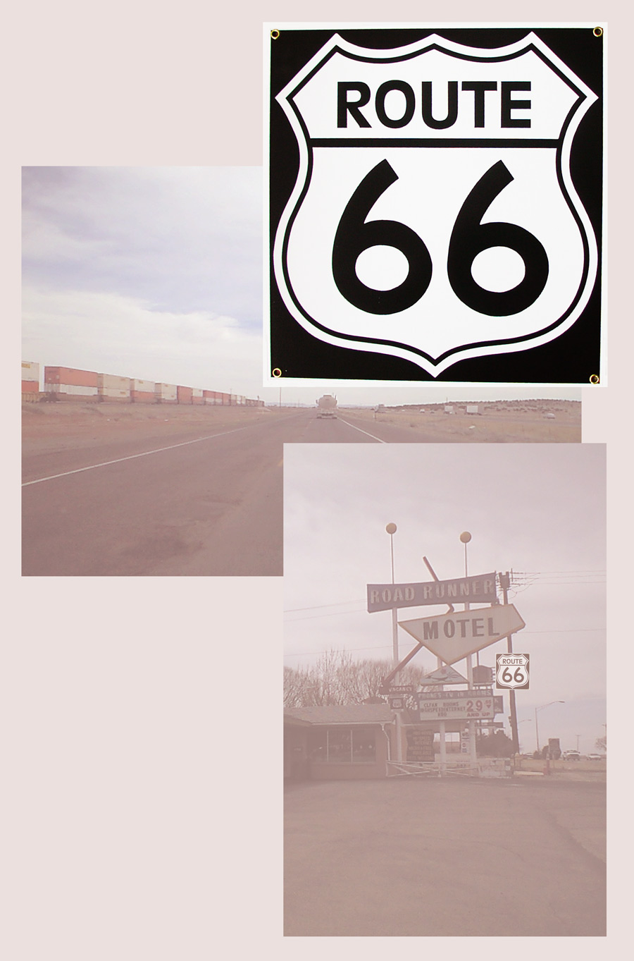 ルート66 メタルサイン/Route 66 Metal Sign ウォールデコ
