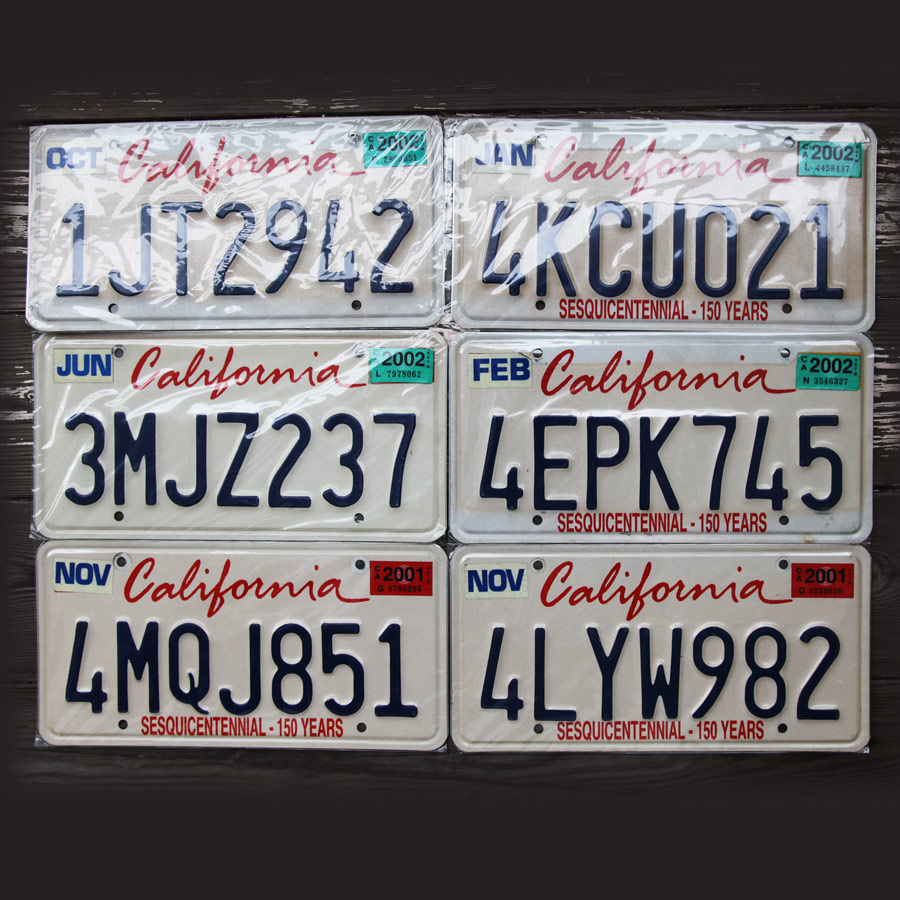 カリフォルニア California ナンバープレート・アメリカ ライセンスプレート/California License Plates ウォールデコ