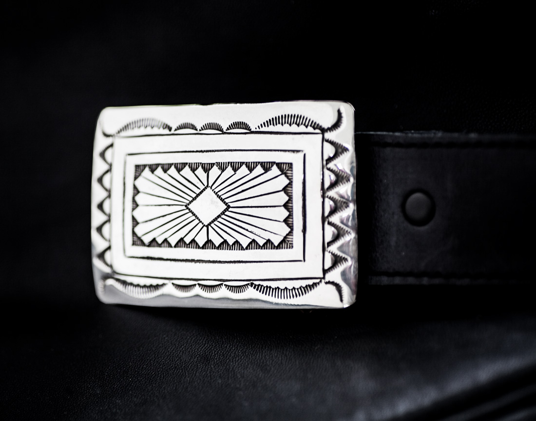 ナバホ スターリング シルバー ハンドメイド ベルト バックル/Navajo Handmade Belt Buckle