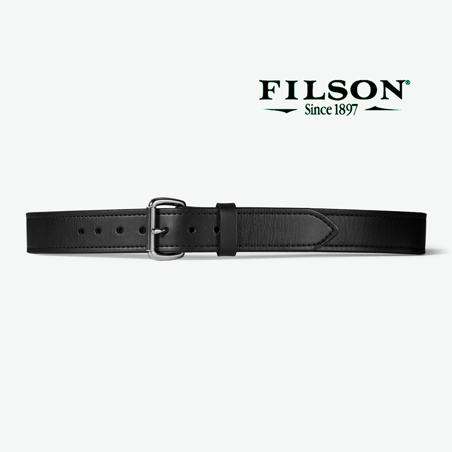 フィルソン ダブル ベルト ブラック（幅38mm 厚み7mm）/Filson 1-1/2 