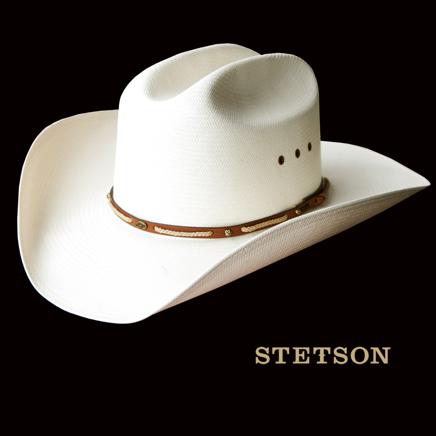 画像1: ステットソン 8X ストロー カウボーイ ハット（ナチュラル）58〜59cm/Stetson Western Straw Hat (1)