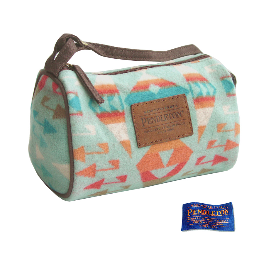 ペンドルトン トラベル キット バッグ・ドップ バッグ（ブルー・オレンジ・レッド）/Pendleton Travel Kit Dopp Bag