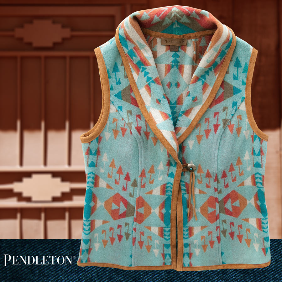 ペンドルトン レディース ウール ベスト（ライトターコイズ）S/Pendleton Wool Vest(Women's) レディースウェア