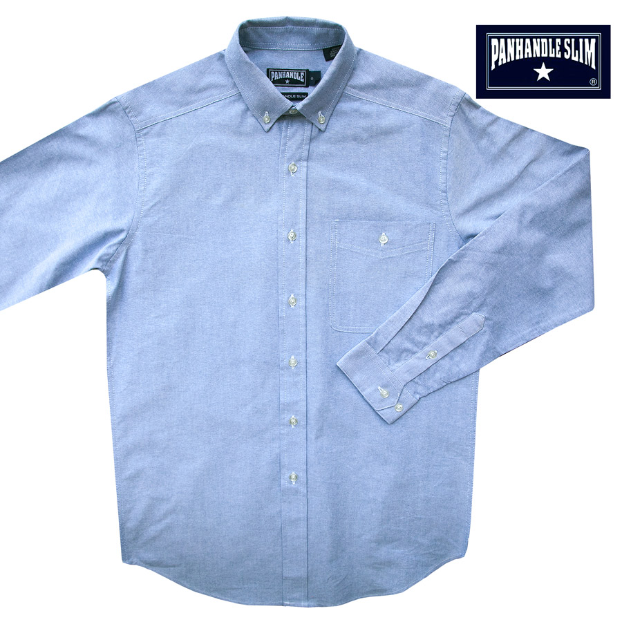 画像1: パンハンドルスリム オックスフォード シャツ（フレンチブルー）/Panhandle Slim Oxford Cloth Shirt (1)