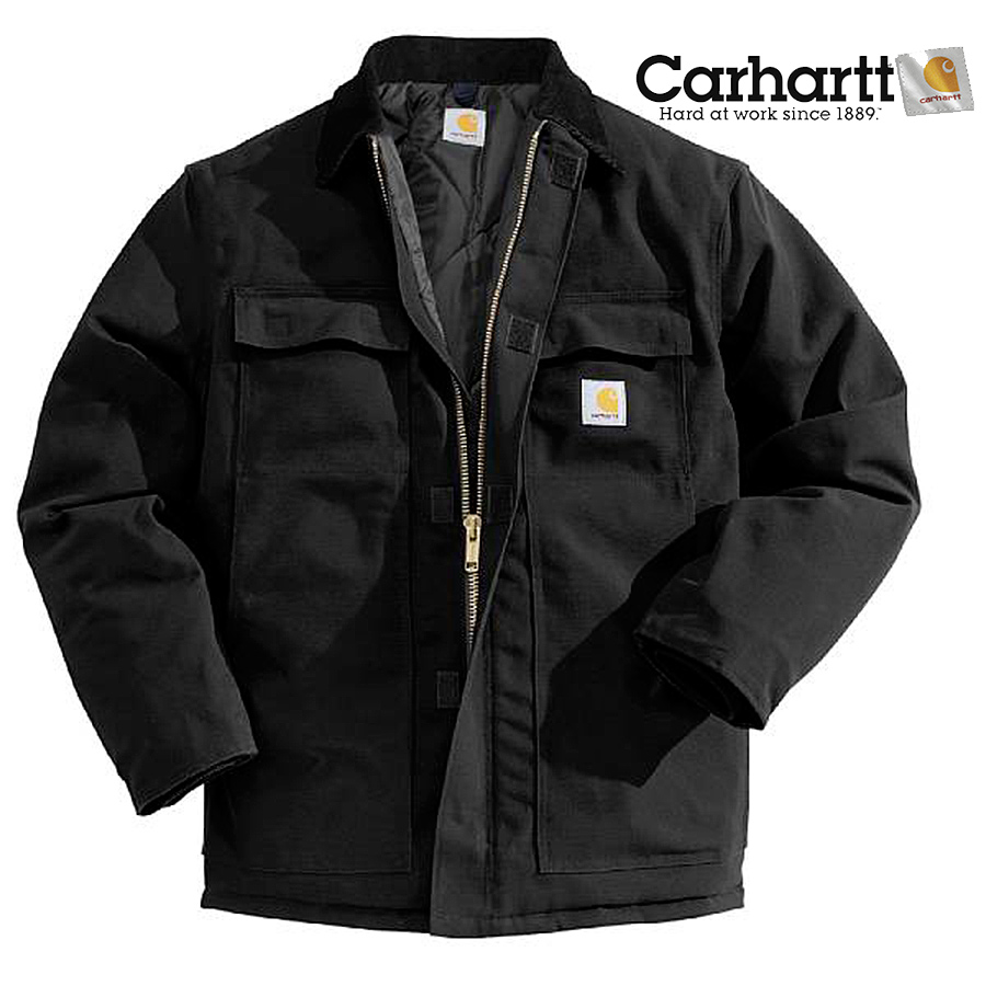カーハート ダック キルトラインド トラディショナル コート（ブラック）M/Carhartt Duck Arctic Quilt Lined  Traditional Coat(Black)