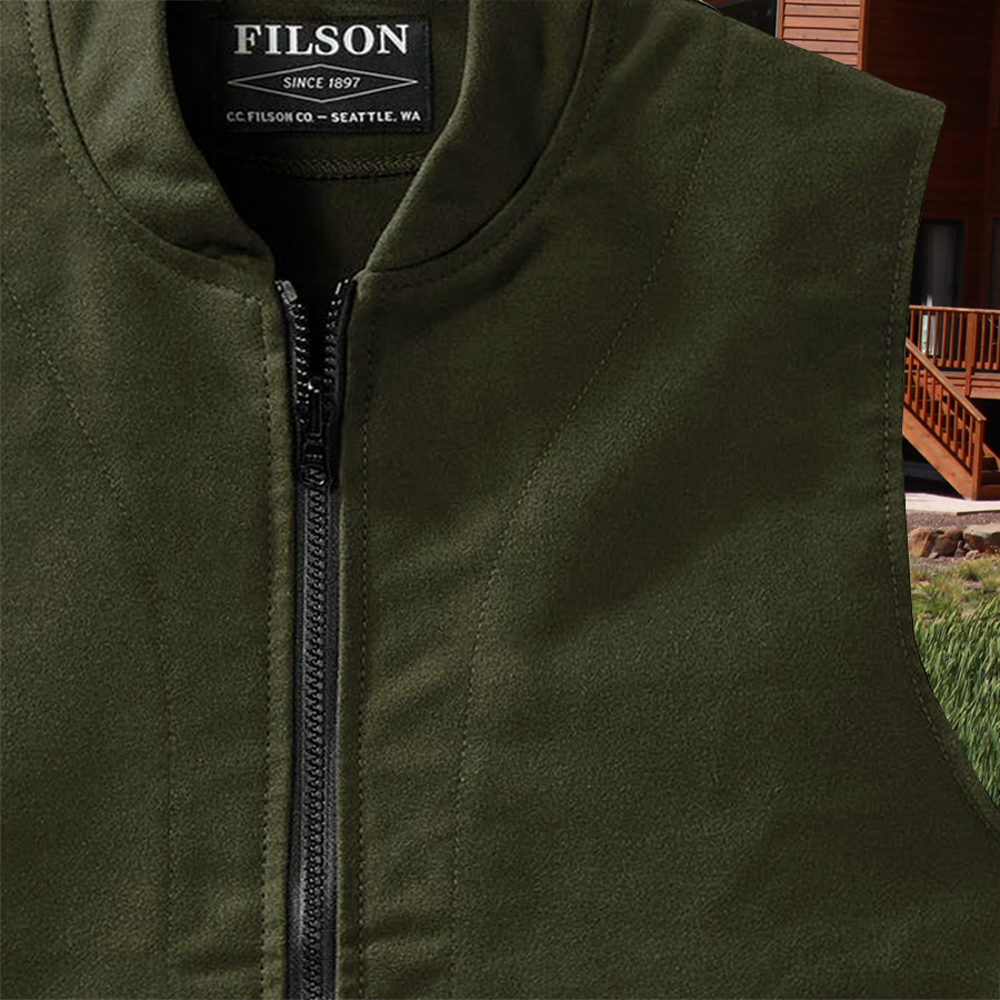 フィルソン モールスキン ベスト ライナー（ダーク オリーブ）XS/Filson Moleskin Vest Liner(Dark Olive)