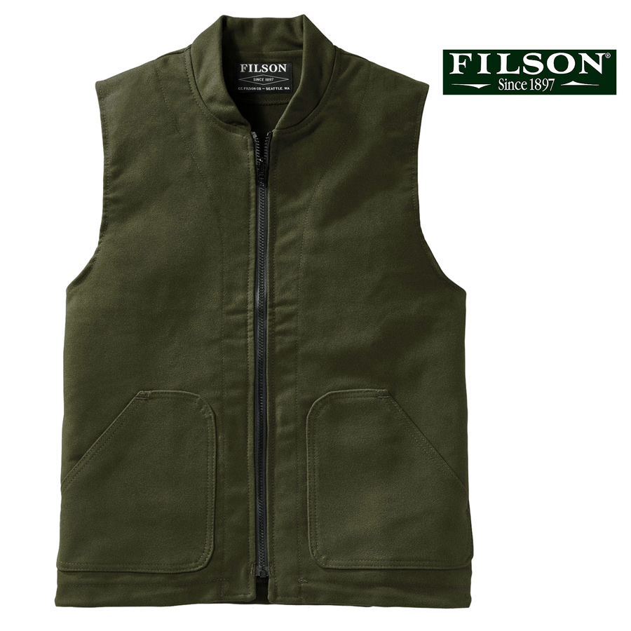 フィルソン モールスキン ベスト ライナー（ダーク オリーブ）XS/Filson Moleskin Vest Liner(Dark Olive)