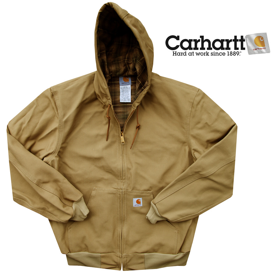 カーハート コットンウォッシュダック アクティブ ジャケット（キャメル）L（身幅68cm）/Carhartt Duck Active  Jacket(Camel)