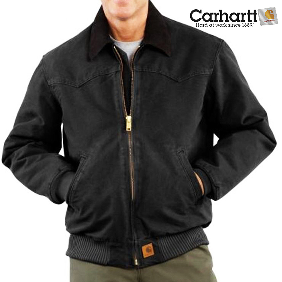 画像1: カーハート サンドストーン ウエスタン サンタフェ ジャケット ブラック S/Carhartt Sandstone Santa Fe Jacket (1)