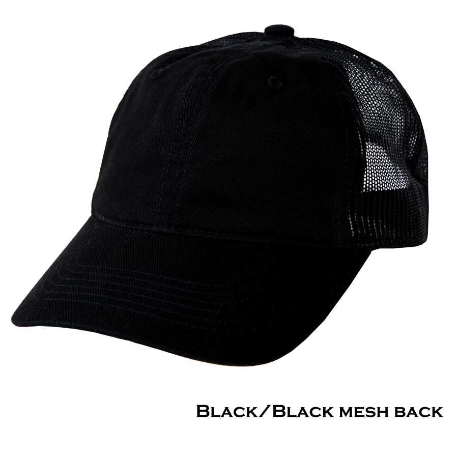 画像1: ブラックxブラックメッシュバック キャップ/Cap(Black/Black mesh back) (1)