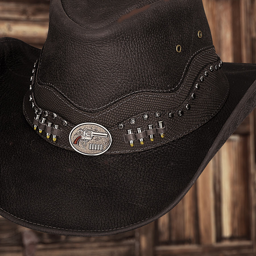 ブルハイド レザー カウボーイ ハット（ブラウン）L/Bullhide Western 