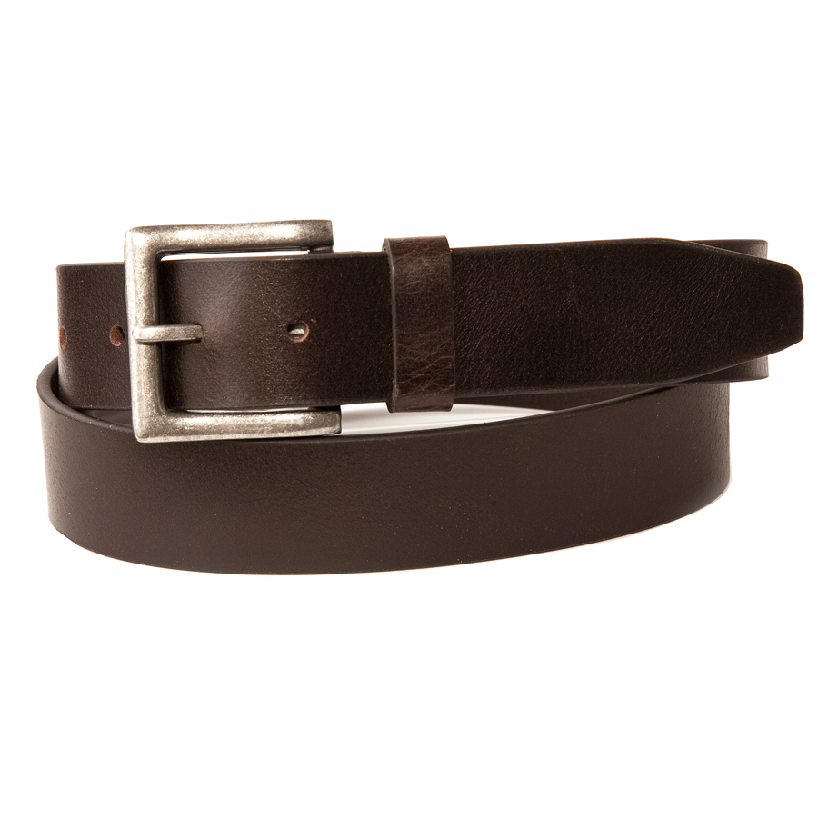 画像1: 38mm ブラウン レザーベルト /1 1/2" Genuine Leather Belt(Brown) (1)