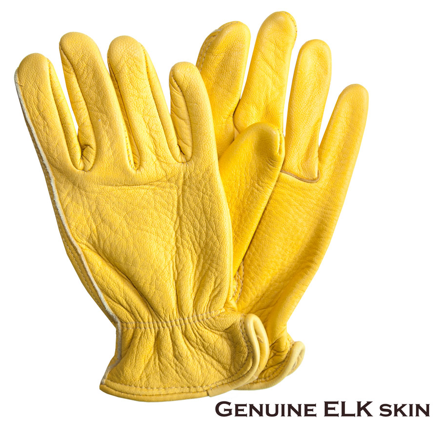 画像1: エルクスキン エルク鹿革 レザー グローブ（タン）女性サイズ XSあり/Elkskin Leather Gloves (1)