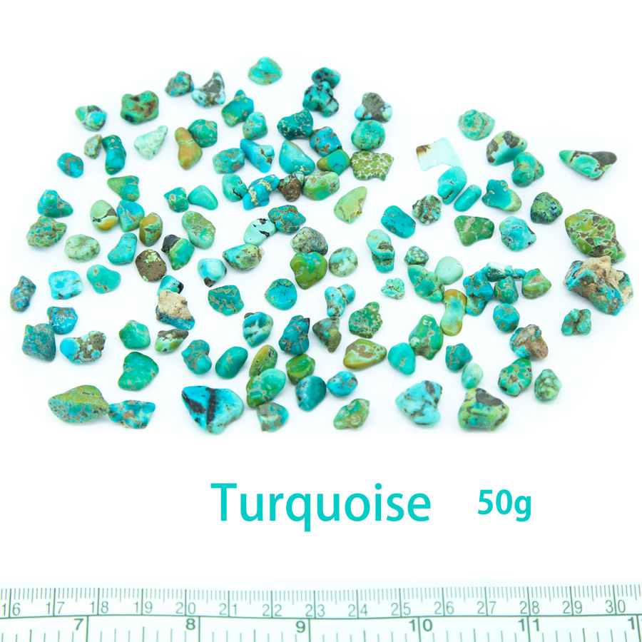画像1: ターコイズ石・トルコ石 50g（ペンダントトップ・ネックレス・ピアス・リングなどジュエリー製作用材料）/Turquoise (1)