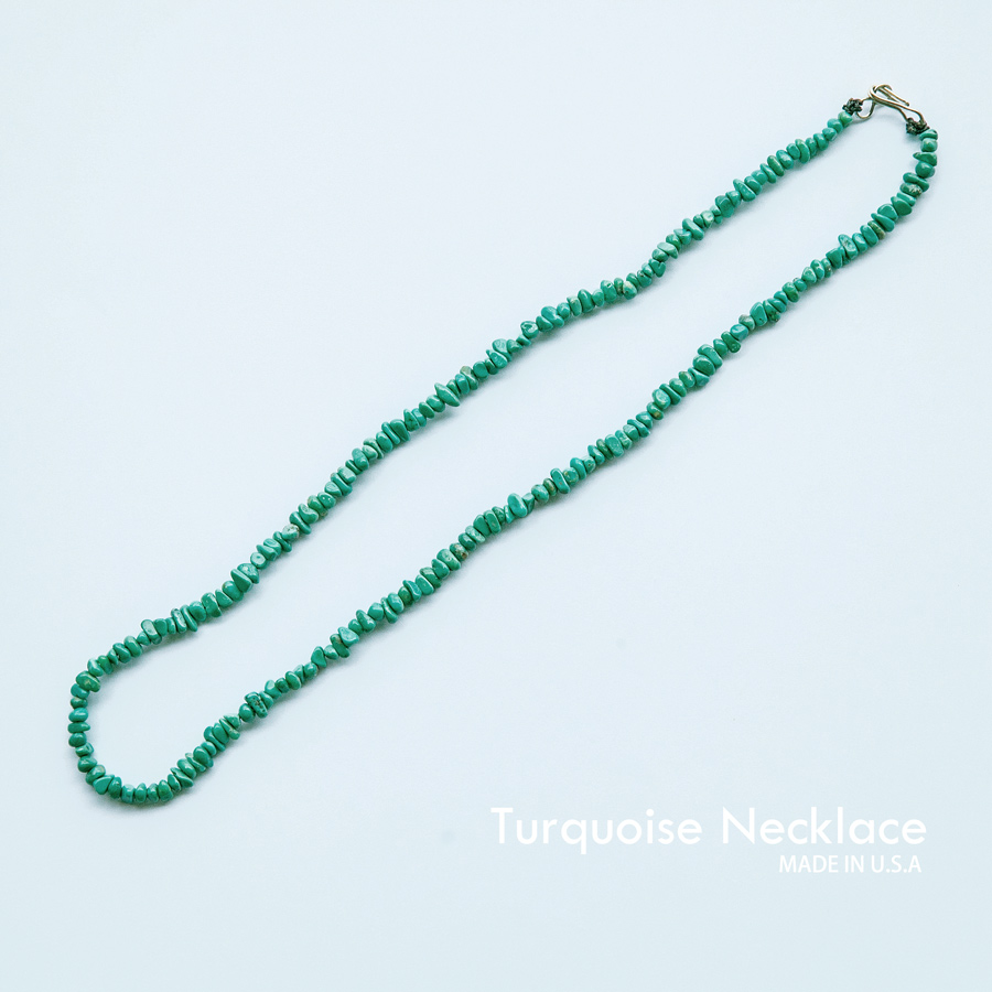 ネイティブアメリカン ナバホ族 ターコイズ ビーズ ネックレス(47cm)/Navajo Turquoise Beads Necklace